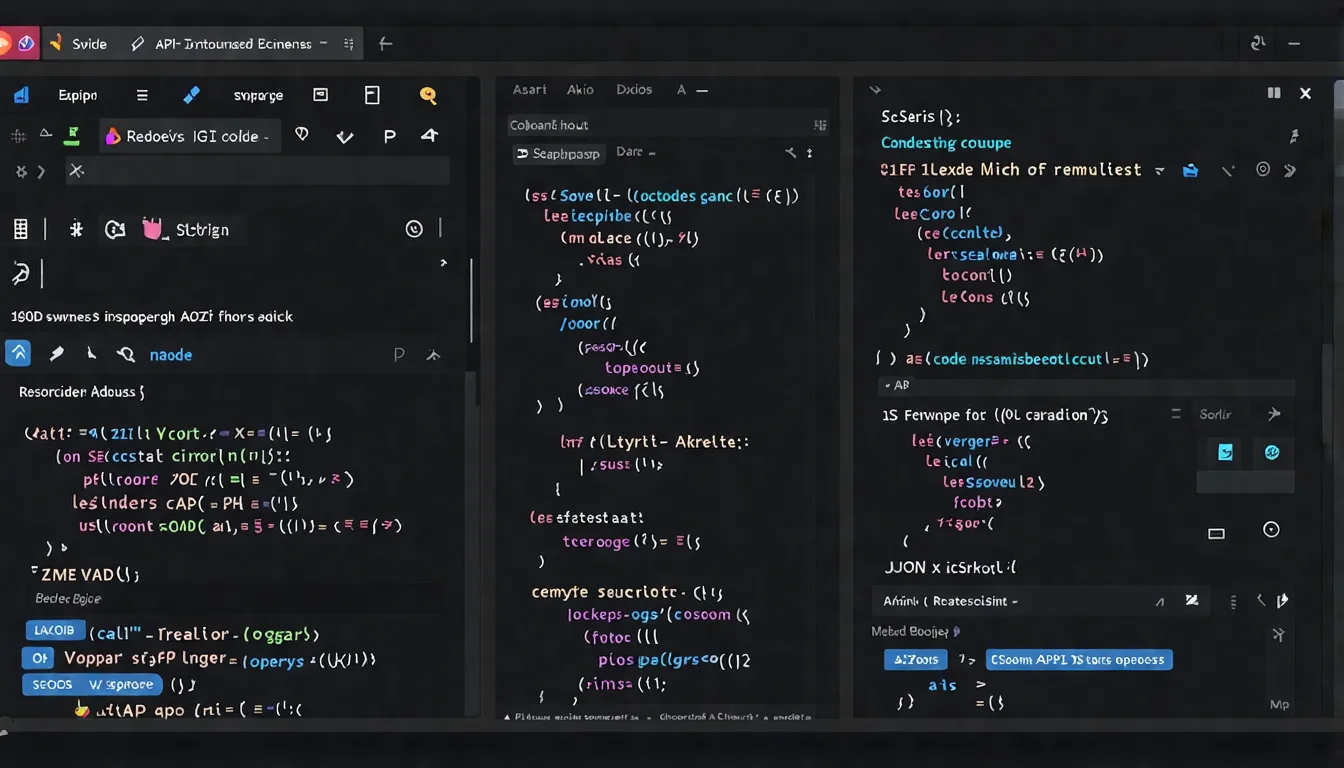 插圖 2：開發者在 VS Code 中撰寫 API 整合程式碼