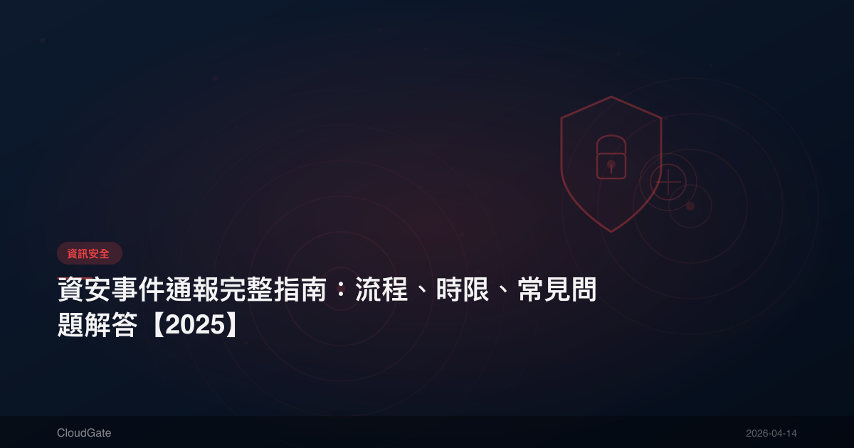 資安事件通報完整指南:流程、時限、常見問題解答【2025】